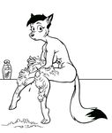  bath breasts canine chief_inquisitor female foam fox nude solo tail 