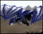  blue_eyes dragon eragon female feral flying high_speed horn saphira scalie solo wings xanaeth 