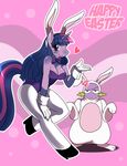  anthro anthrofied breasts costume duo easter equine female friendship_is_magic hi_res holidays horn horse looking_at_viewer mammal my_little_pony pony shaded smile spike_(mlp) sssonic2 unicorn 