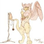  2_gryphon 2_the_ranting_gryphon avian fan_art gryphon looking_at_viewer microphone pose solo wings 