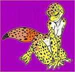  breasts eyes_closed female gecko holly_massey lizard pose purple_background reptile scalie solo 