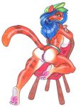  anus breasts butt chair feline female natasha_cat pussy raised_tail side_boob solo tail 