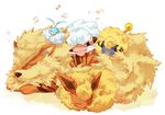  arcanine black_eyes canine eeveelution eyes_closed flaaffy flareon mammal mareep nintendo pok&#233;mon pok&eacute;mon rinne7 swablu video_games 