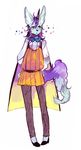  cape female hair horn long_hair plain_background purple_hair robi solo standing white_background 