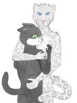  cat couple embrace feline gay hug leopard male manabu snow_leopard 