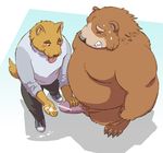  :p anthro bear biceps big_muscles blush canine censored chubby clothing cum cumshot duo eyes_closed fat fur gadoran gay grizzly_bear handjob kemono male mammal masturbation muscles nude orgasm overweight penis penis_milking pubes pubic_tuft red_eyes sex sweat tongue tongue_out 