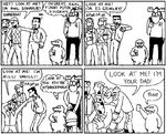  anal_penetration angry black_and_white cervine comic dialog ed_grimley english_text eyewear forced gay glasses hair hair_grab human male mammal milli_vanilli monochrome monster moose party penetration phil_donahue plain_background rape space_moose star_trek star_trek_the_original_series text uniform unknown_artist white_background 