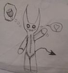  devil imp low_res monochrome saintthedevil sketch stitches unknown_artist 