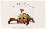  &hearts; &lt;3 ambiguous_gender cute half-life headcrab plain_background solo ultravioletbat white_background 