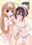  ahoge babydoll blue_eyes blush bra brown_hair bulge flaccid glasses lingerie long_hair maid_headdress male_focus multiple_boys nanamatsu_kenji nao_(otosuki) navel nipples open_mouth otoko_no_ko otoko_no_ko_wa_meido_fuku_ga_osuki!? panties penis pink_eyes shelf_bra side-tie_panties sidelocks tomo_(otosuki) underwear underwear_only untied untying 