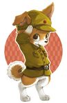  atamoto canine cub cute digitigrade dog dug hat semi-anthro shiba_inu solo uniform 