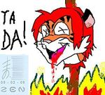  blood death decapitation feline fire headless joshua red_hair snuff tiger x.x 
