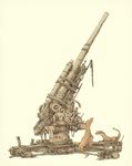  anti-aircraft gun lizard nikyaku scalie weapon 
