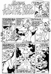  big_bad_wolf black_and_white breasts canine comic female first_page human line_art little_red_riding_hood male mammal monochrome unknown_artist wolf 
