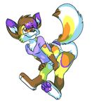  brown_eyes canine diaper female fox infantilism kalida kalida_(character) paws smile solo tail 