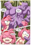  amy_rose breasts comic female hedgehog inju_hunters mobian mobius_unleashed oral oral_sex penis sex sonic_(series) 