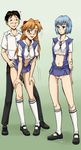  asuka_langley_souryuu ayanami_rei cum neon_genesis_evangelion school_uniform 