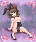  :p animal_ears artist_request breasts bunny_ears bunnygirl bunnysuit fishnet fishnets high_heels pantyhose pokemon pokemon_(game) pokemon_black_and_white pokemon_bw shoes tongue tongue_out topless touko_(pokemon) white_(pokemon) 