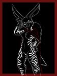  breasts cloak dark female lagomorph nude pmoss pubic_tuft rabbit solo sword weapon 