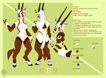  &spades; 2010 antelope arabian_oryx breasts female grazing_antelope hooves kee_(character) markings model_sheet nipples nude oryx pussy simple_background solo spades ta-ek 