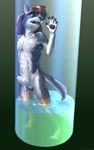  canine human kemono_inukai latex male nude penis solo transformation wolf 