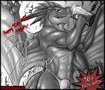  advertisement alcohol bad_dragon baddragon cover dragon drinking duke_(bad_dragon) horns male muscles narse package scalie solo thong wings 