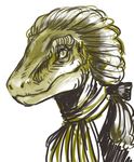  dinosaur raptor scalie solo unknown_artist white_background 