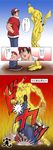  ash comic fight human japanese_text muscles pikachu pok&eacute;mon what 