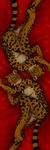  bed breasts cheetah feline female ipoke nude on_side pussy siblings symmetry twins 