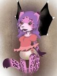  cat diaper feline female head_wings leopard sandypants solo surprise 