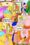  balls bear comic dialogue drawn-sex erection eyes_open gay honey honey_cum humanoid_penis invalid_tag looking_at_each_other looking_at_viewer male open_mouth penis pig piglet porcine tongue winnie_the_pooh 