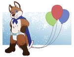  balloons canine cape cute diaper fox infantilism looking_at_viewer moose_bmd smile solo 