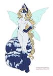  blonde_hair canine fairy female hair melissa_o&#039;brien multiple_tails nude pose solo tail wings 