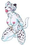  ball_gag bdsm bondage breasts canine dalmatian dog female kneeling natasha_cat pussy solo 