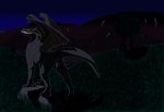  black dragon female grass mountain night nio pussy rocks scalie solo wings 