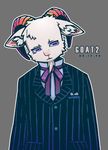  2009 bow_tie classy goat honnomusi323 horns male simple_background solo suit 