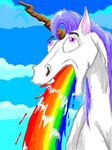 clouds equine horns horse male open_mouth ops_i_swallowed_mah_lazor pain purple rainbow royal_rainbow sky solo taste_the_rainbow technicolor_yawn unicorn unknown_artist vomit 