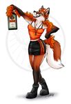  canine female fox german glasses j&auml;germeister miniskirt product_placement solo tail tani_da_real vixen 