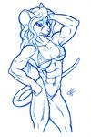  abs bikini buff eric_elliott esmerelle female flex flexing hair hi_res iisaw looking_at_viewer mouse muscles pose rodent skimpy solo 