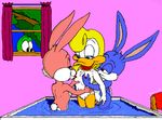  babs_bunny bisexual breasts buster_bunny classic duck female lagomorph male penis plucky_duck rabbit rule_34 shirley_the_loon tiny_toon_adventures tiny_toons ttbs unknown_artist vintage voyeur warner_brothers wet 