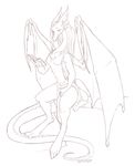  book dragon elektra female hair hindpaw horns scalie sefeiren sitting sketch tail wings 