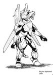  armor battlesuit cyborg draconid dragon mecha power_armour powersuit robot scalie sci-fi scifi tail 