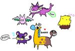  crobat drowzee girafarig pok&eacute;mon rattata rocket_grunt vaporeon 