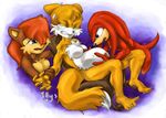  birth breasts canine crossgender female fox illys knuckles_the_echidna male miles_prower pregnant sally_acorn sonic_(series) tail 