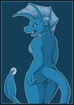  2006 back blue butt crest dragon female javanshir lakebound nude piercing scalie solo tail_ring 