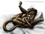  anal antar_dragon big_nipples breasts clitoris dragon female fingering masturbation nude on_back pussy scalie solo spread_legs spreading 