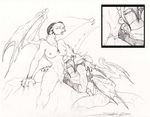  2007 ankh close-up cunnilingus dragon ear_piercing earring eyes_closed female fingering horns licking male masturbation necklace necrodrone necrodrone_(character) nude oral oral_sex piercing pussy scalie sex sketch spreading straight tongue vaginal wings 