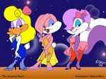 1995 babs_bunny classic clothing dress el_rico female fifi_le_fume high_heels lagomorph pose rabbit shirley_the_loon skirt tiny_toon_adventures tiny_toons vintage warner_brothers 