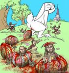  birth blood church easter_bunny eggs jesus lagomorph rabbit unknown_artist what where_is_your_god_now 