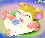  curby dildo female hamster hamtaro_(series) masturbation pashmina sex_toy solo 